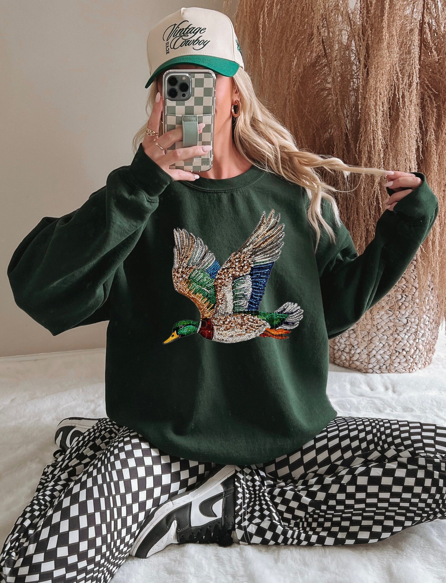(FAUX rhinestone malllard - Multiple Styles - Green