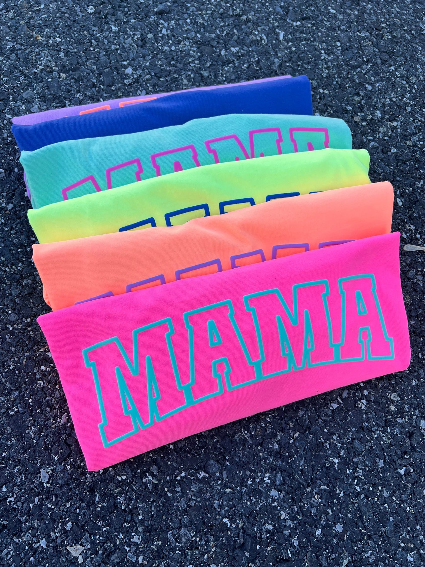 Summer Neon Mama Puff Graphic Tee - RTS S 2X 3X 4X