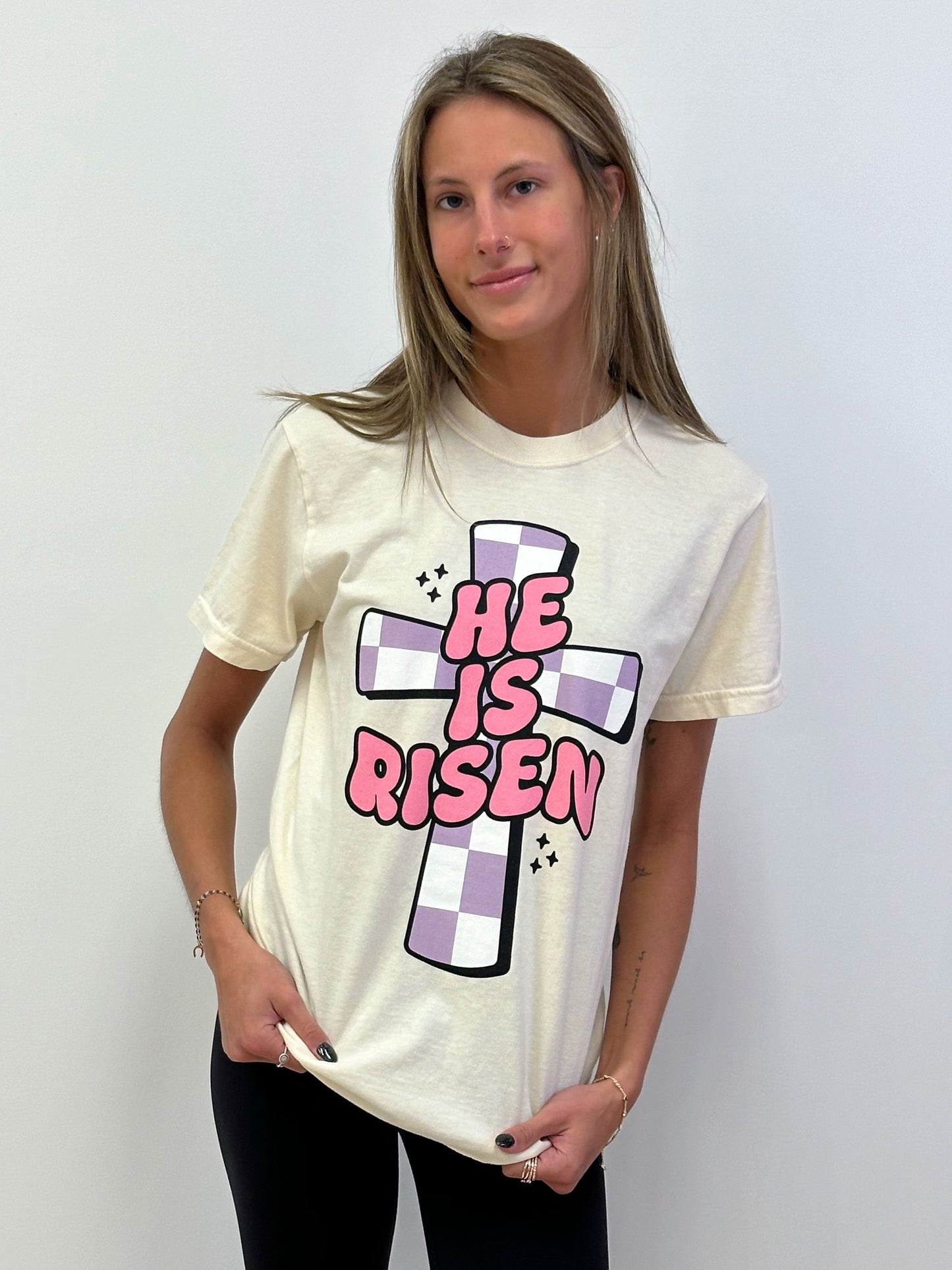 Retro Checkered Cross - (S,M,2X)