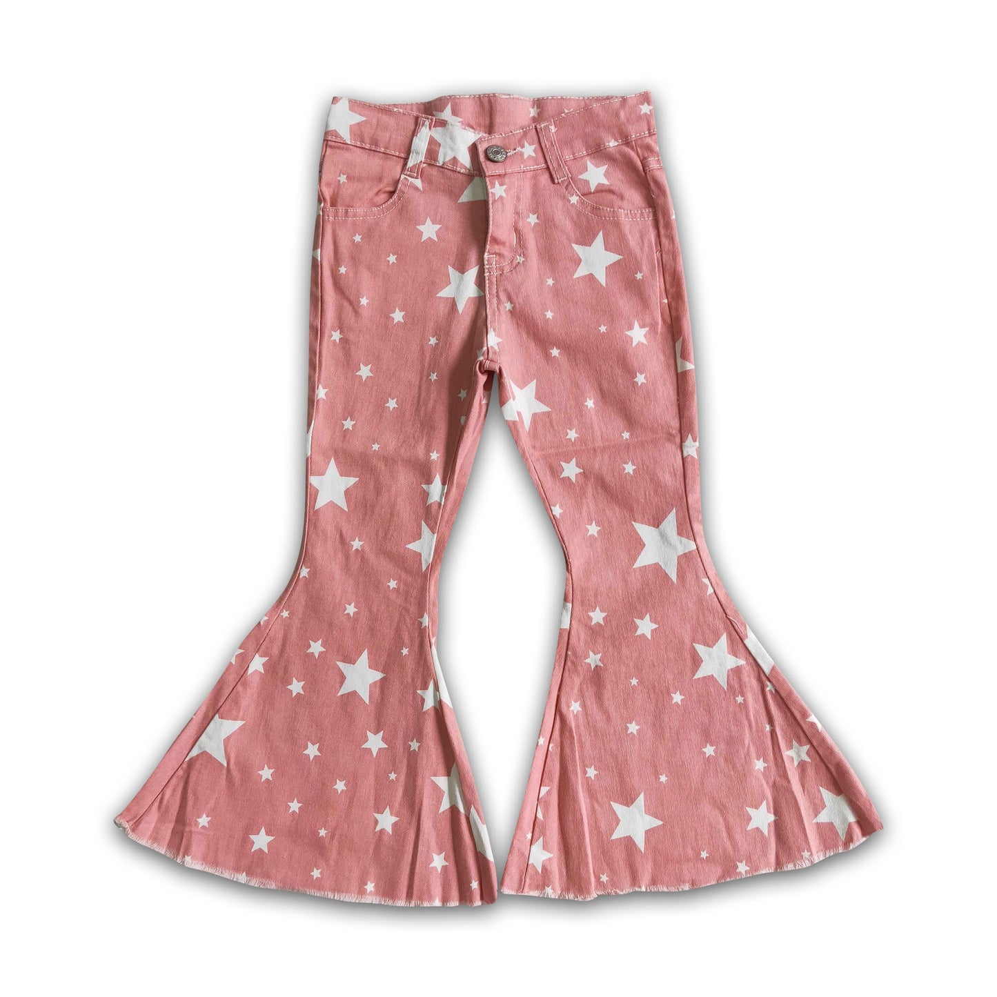 Pre-order: Pink Star Denim Flares