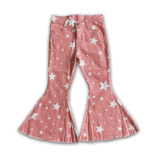 Pre-order: Pink Star Denim Flares