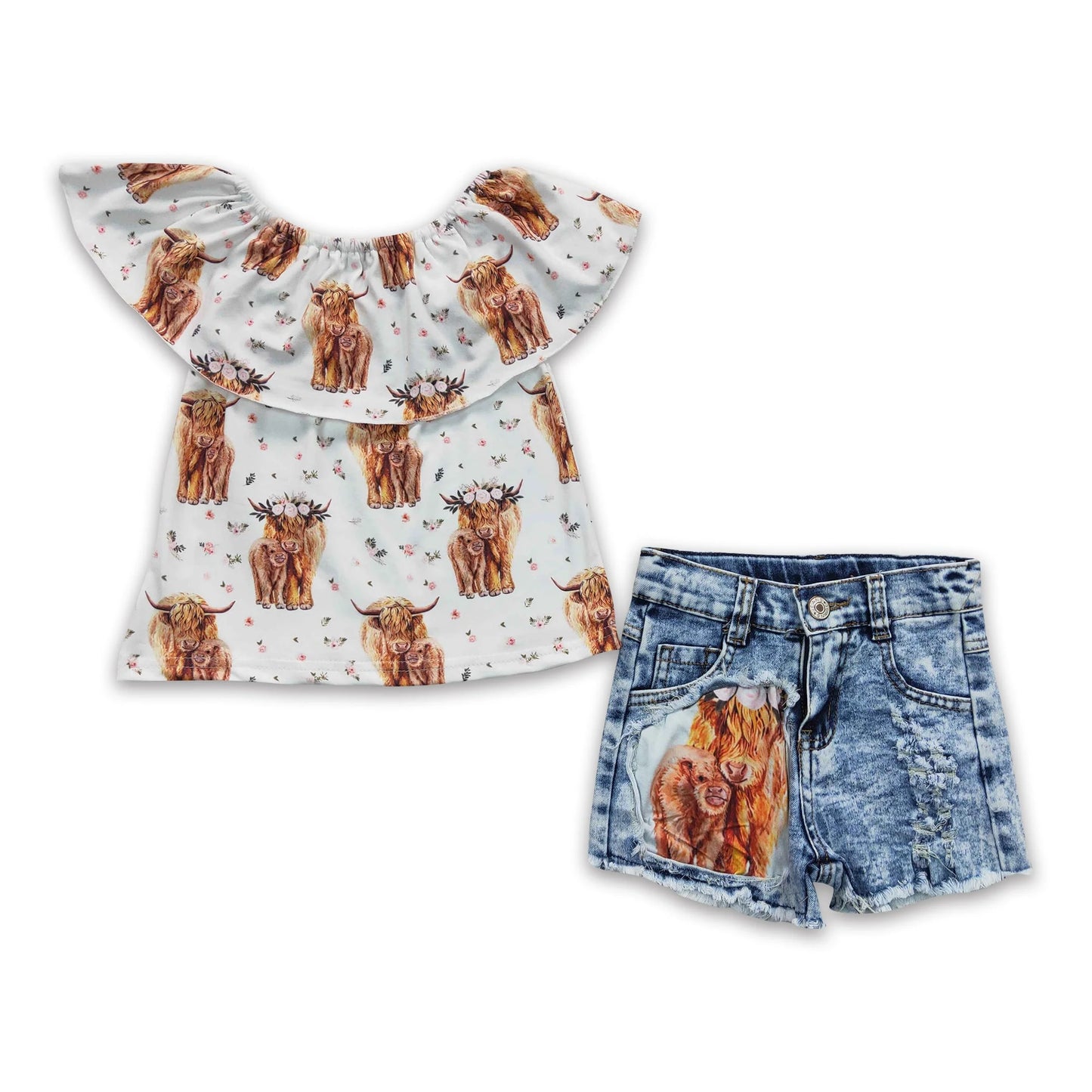 Pre-order Denim Short Set