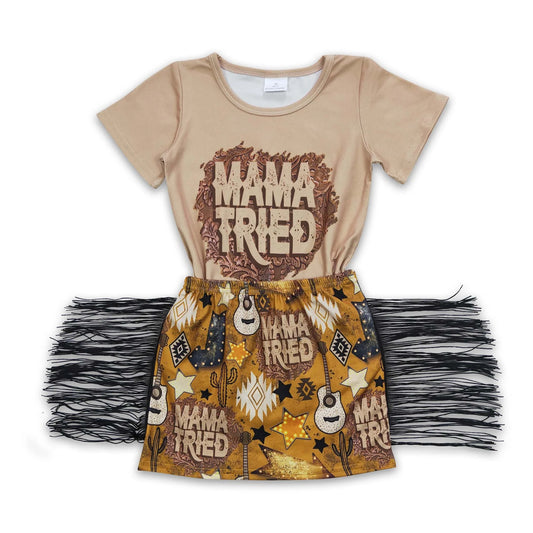 Pre-order Mama Tried Skirt Set