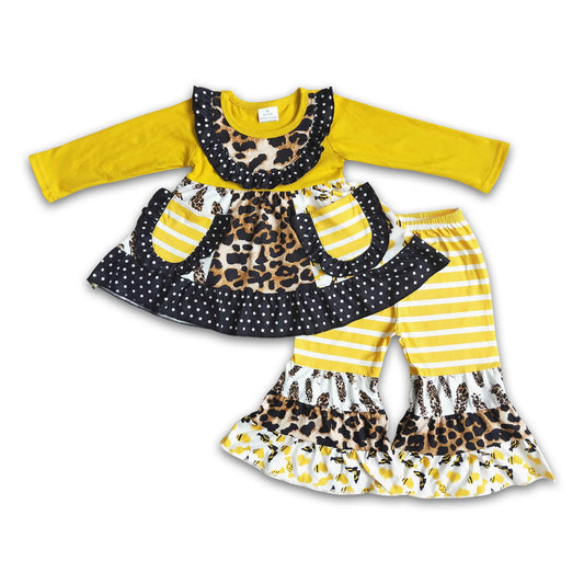 Pre-order Leopard Pocket Ruffle Set