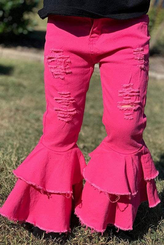 Pre-order Hot Pink Denim Bells