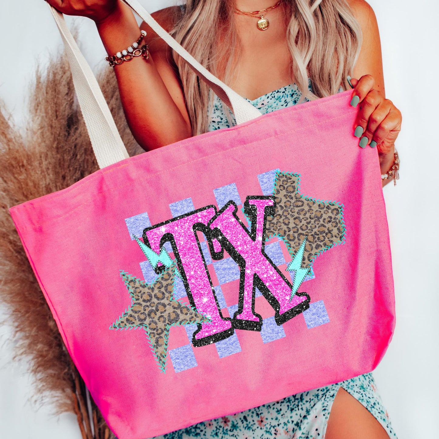 Checkered State Large Tote