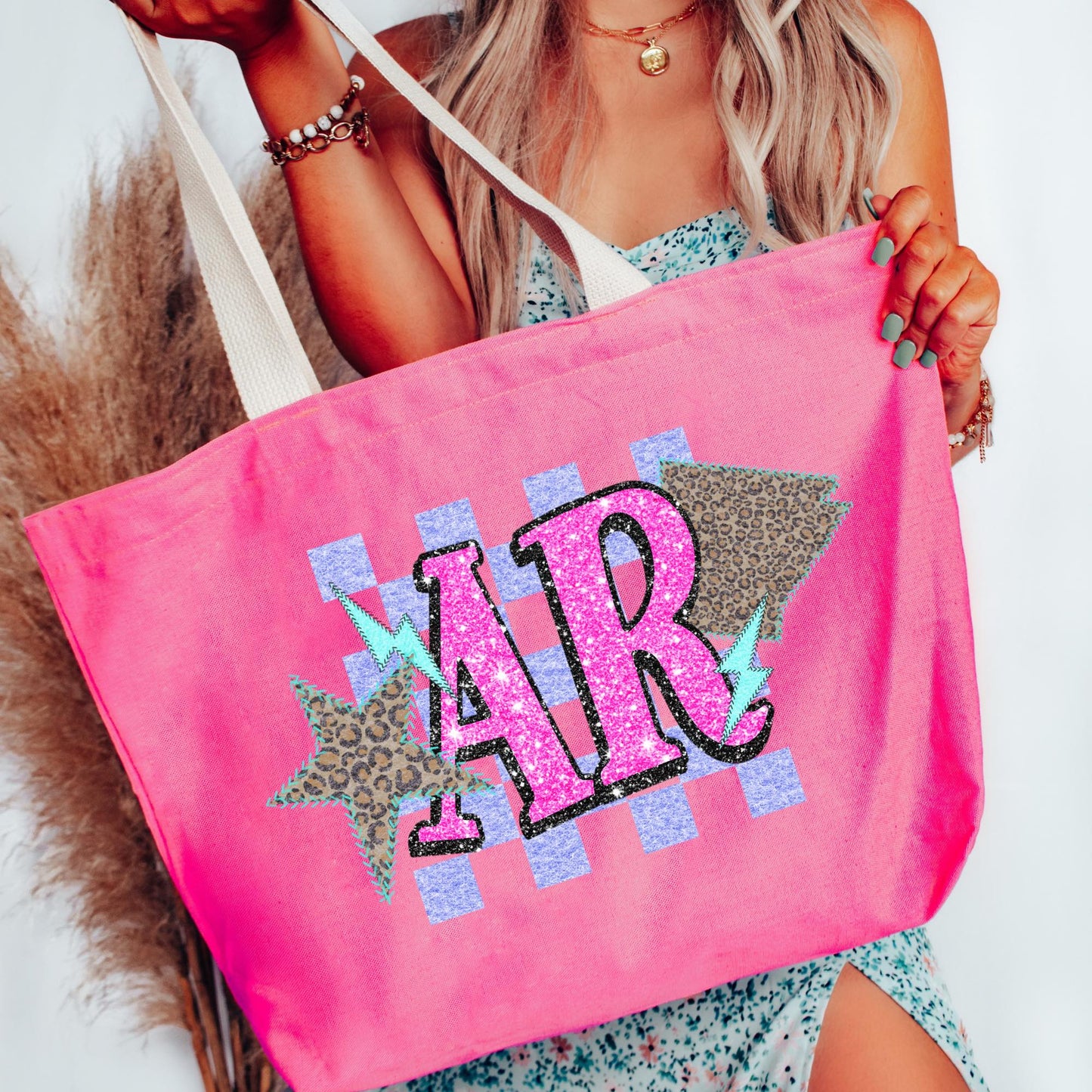 Checkered State Large Tote