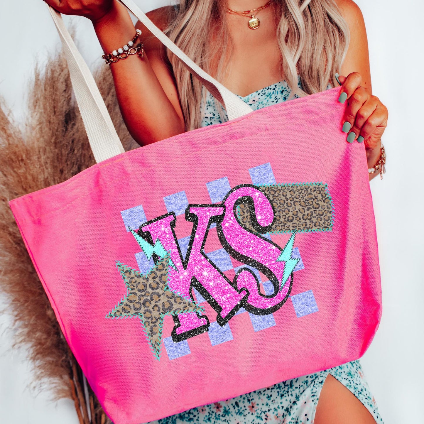 Checkered State Large Tote