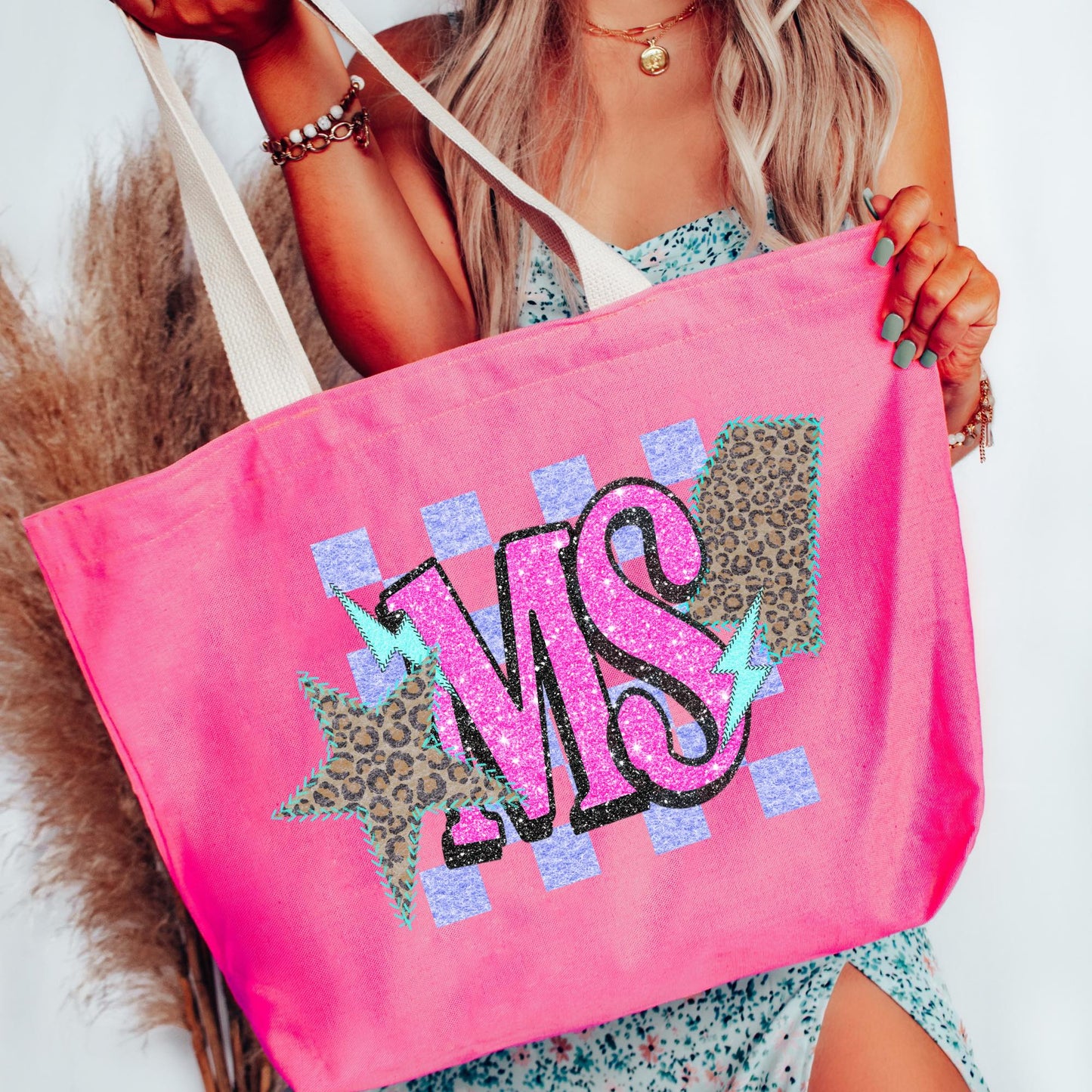 Checkered State Large Tote