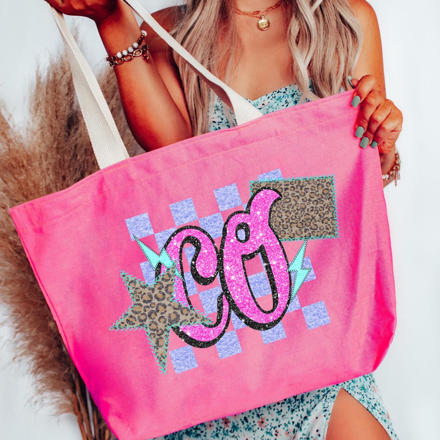Checkered State Large Tote