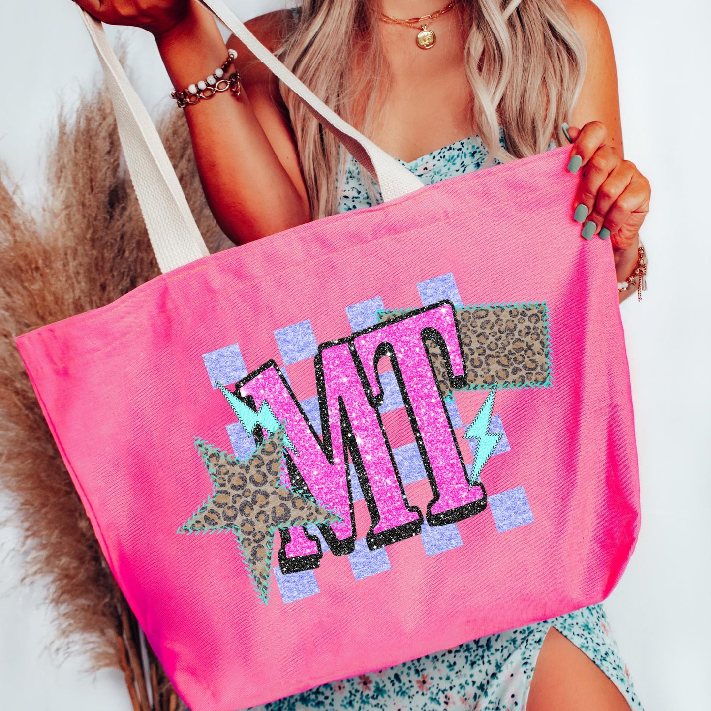Checkered State Large Tote