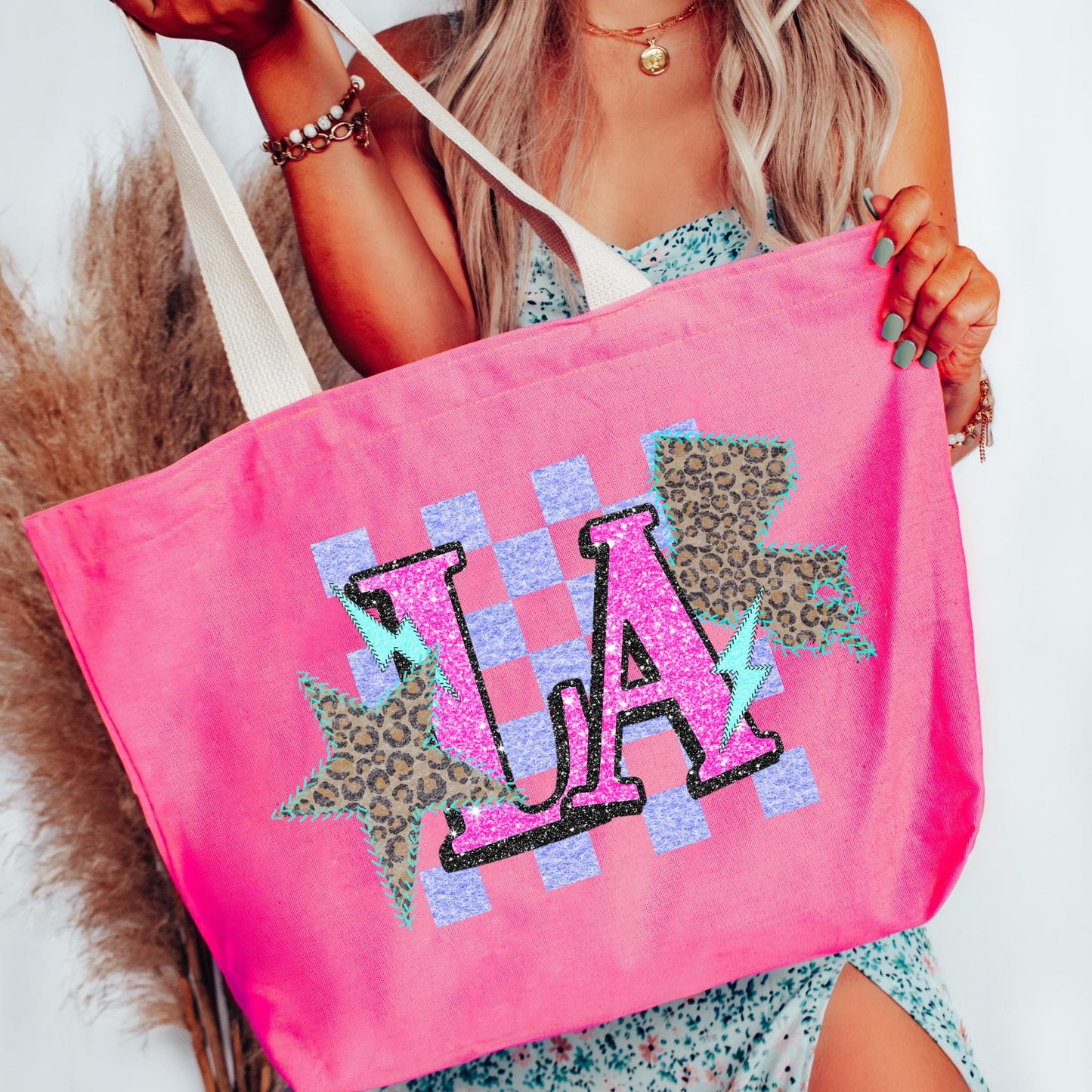Checkered State Large Tote