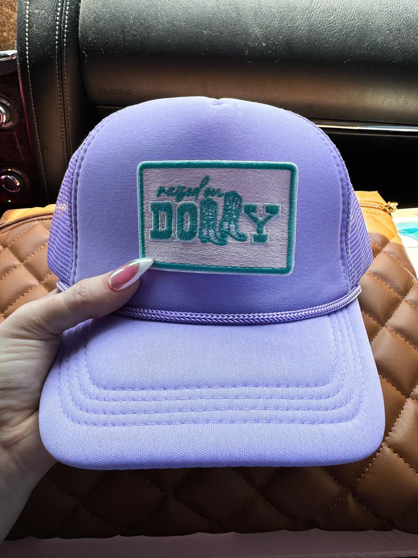 Raised on Dolly trucker hat