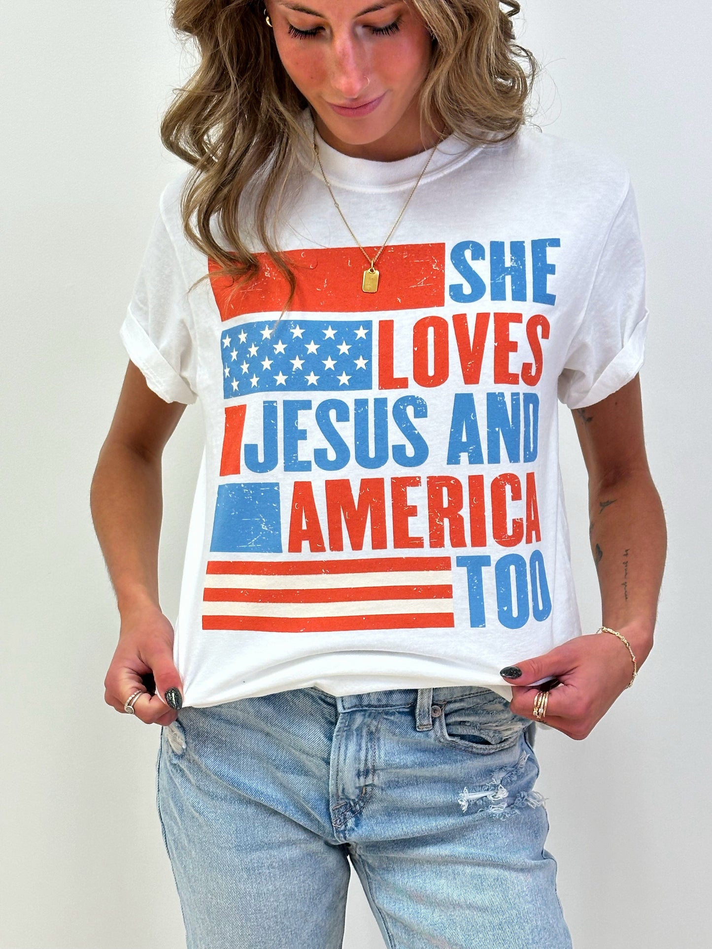 She Loves Jesus - (L,XL,2X,3X,4X)