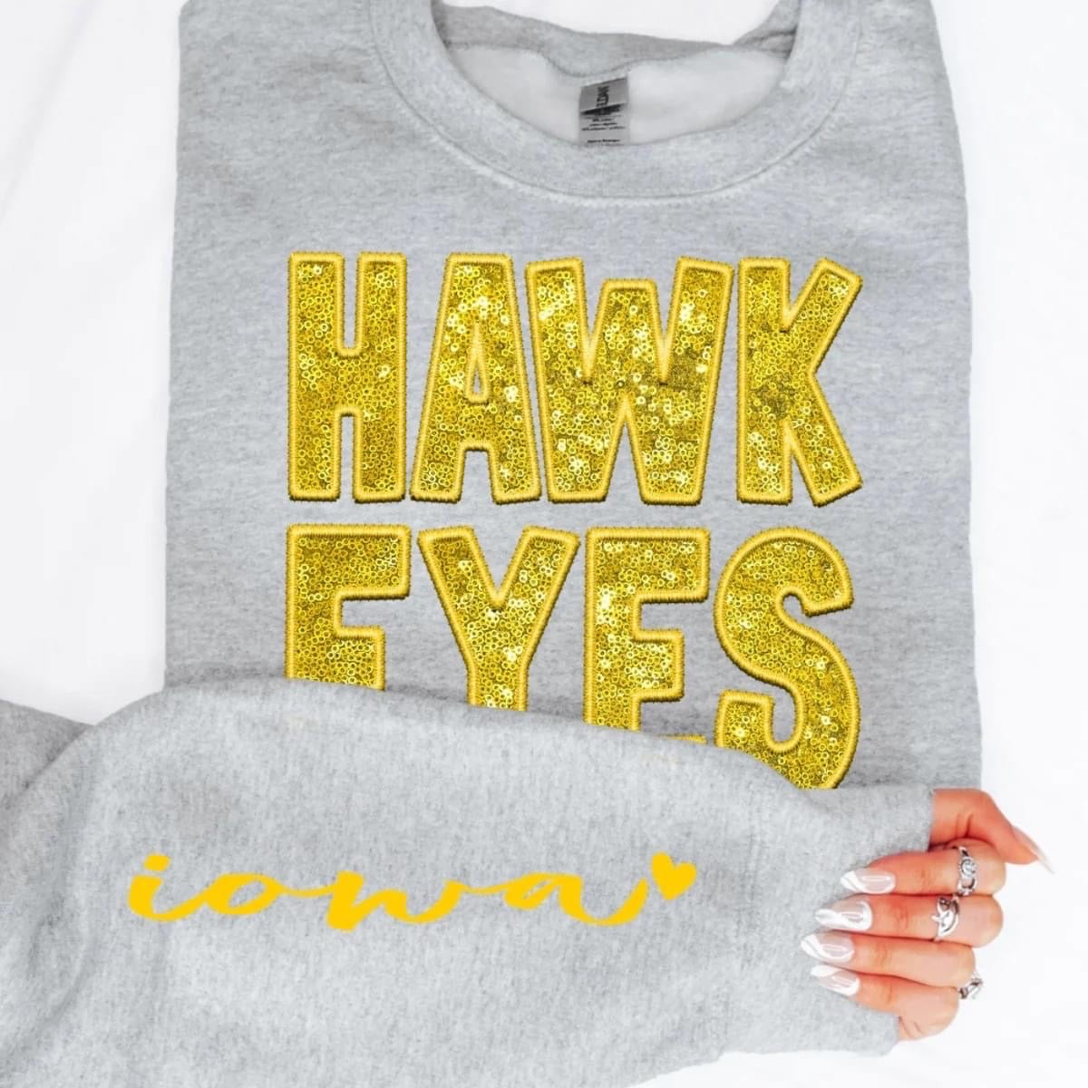 College Football Teams With Sleeve Faux Embroidery Glitter