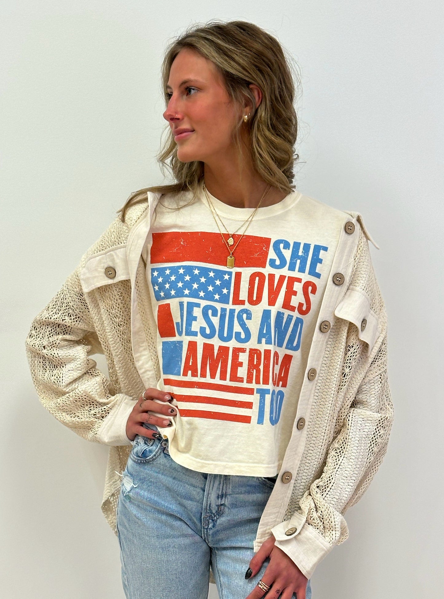 She Loves Jesus - (L,XL,2X,3X,4X)