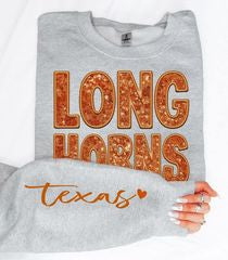 College Football Teams With Sleeve Faux Embroidery Glitter
