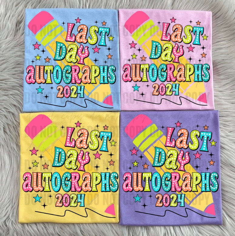 Last day autographs -Toddler/Youth WS