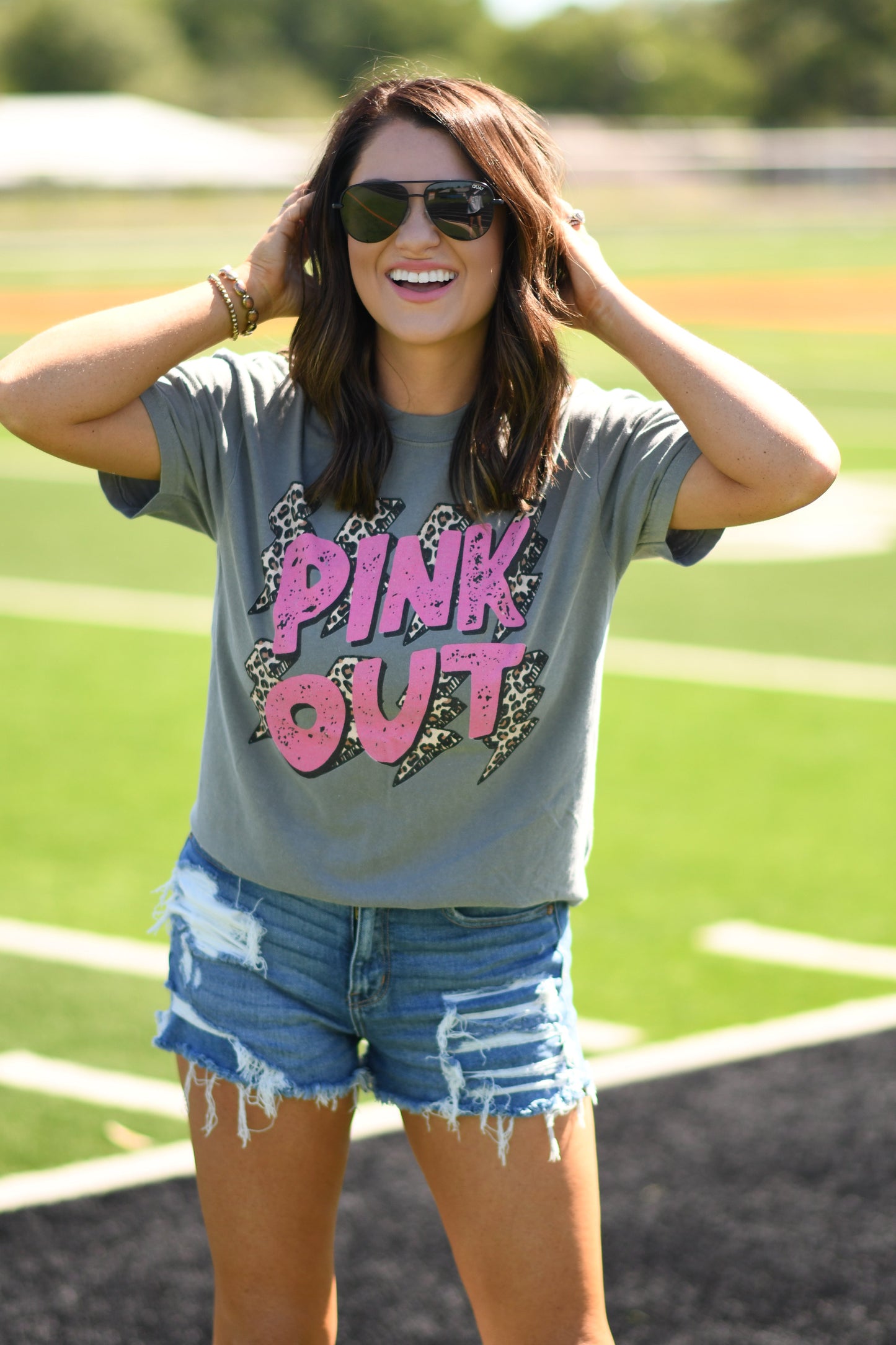 Pink Bolts Tee