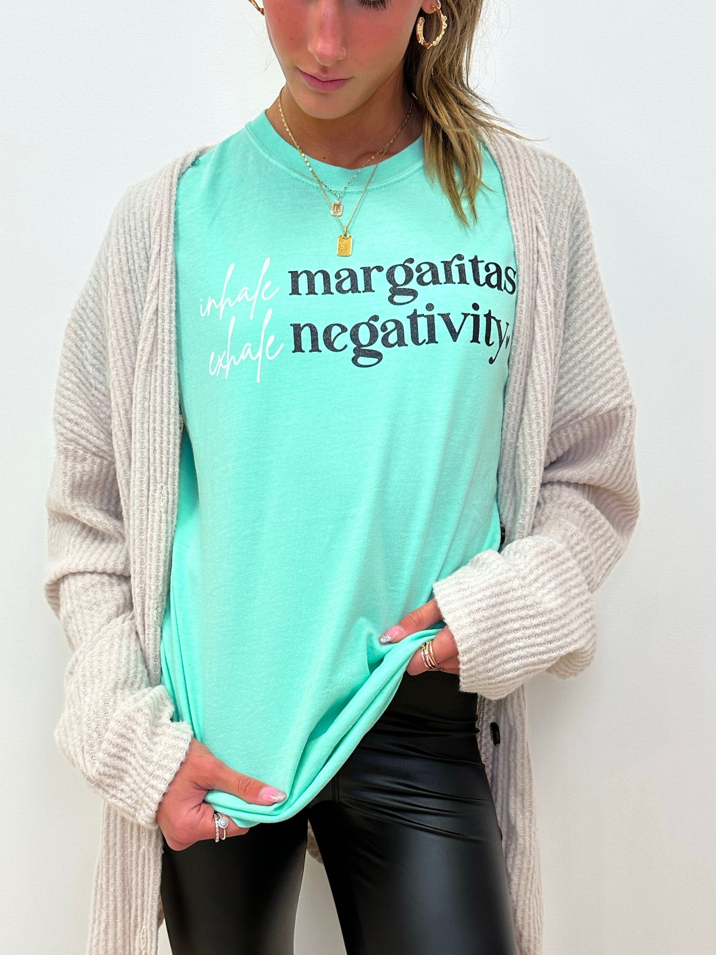 Inhale Margs Exhale Negativity - RTS S M L XL 2X 3X 4X