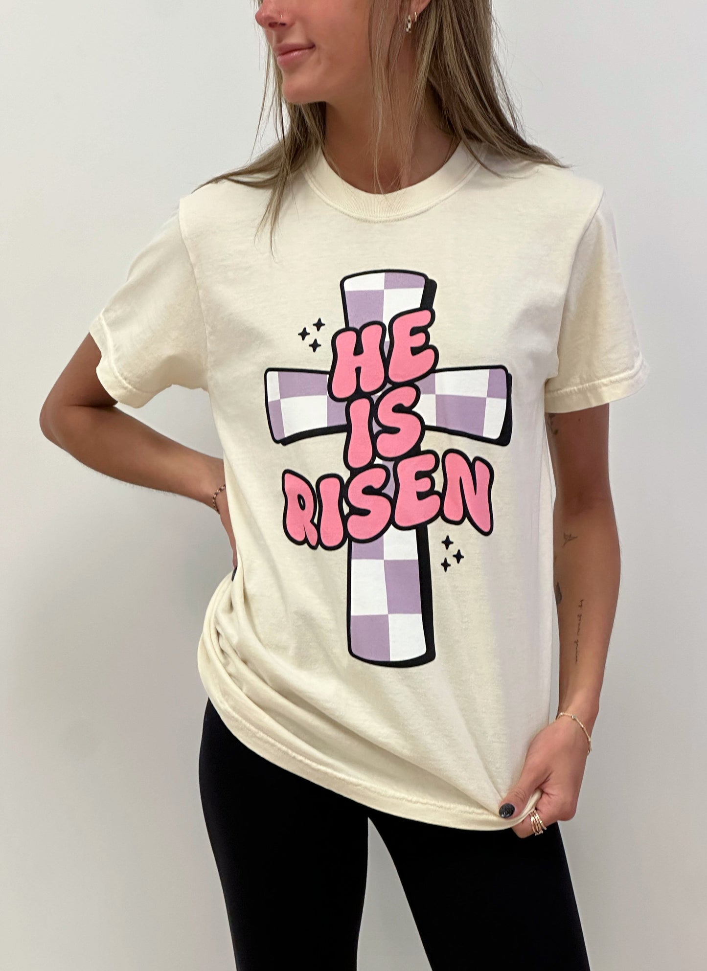 Retro Checkered Cross - (S,M,2X)