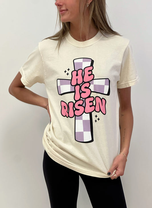 Retro Checkered Cross - (S,M,2X)