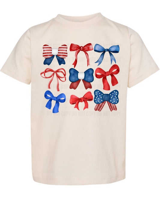 Patriotic Coquette Bows -Toddler/Youth WS