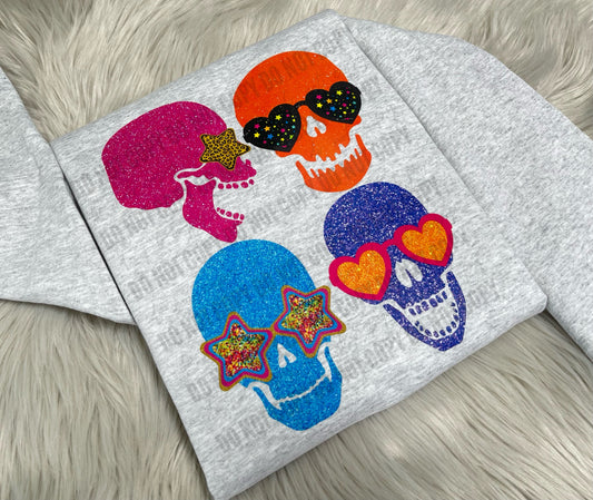 Glitter Skulls - Toddler/Youth Tee-WS