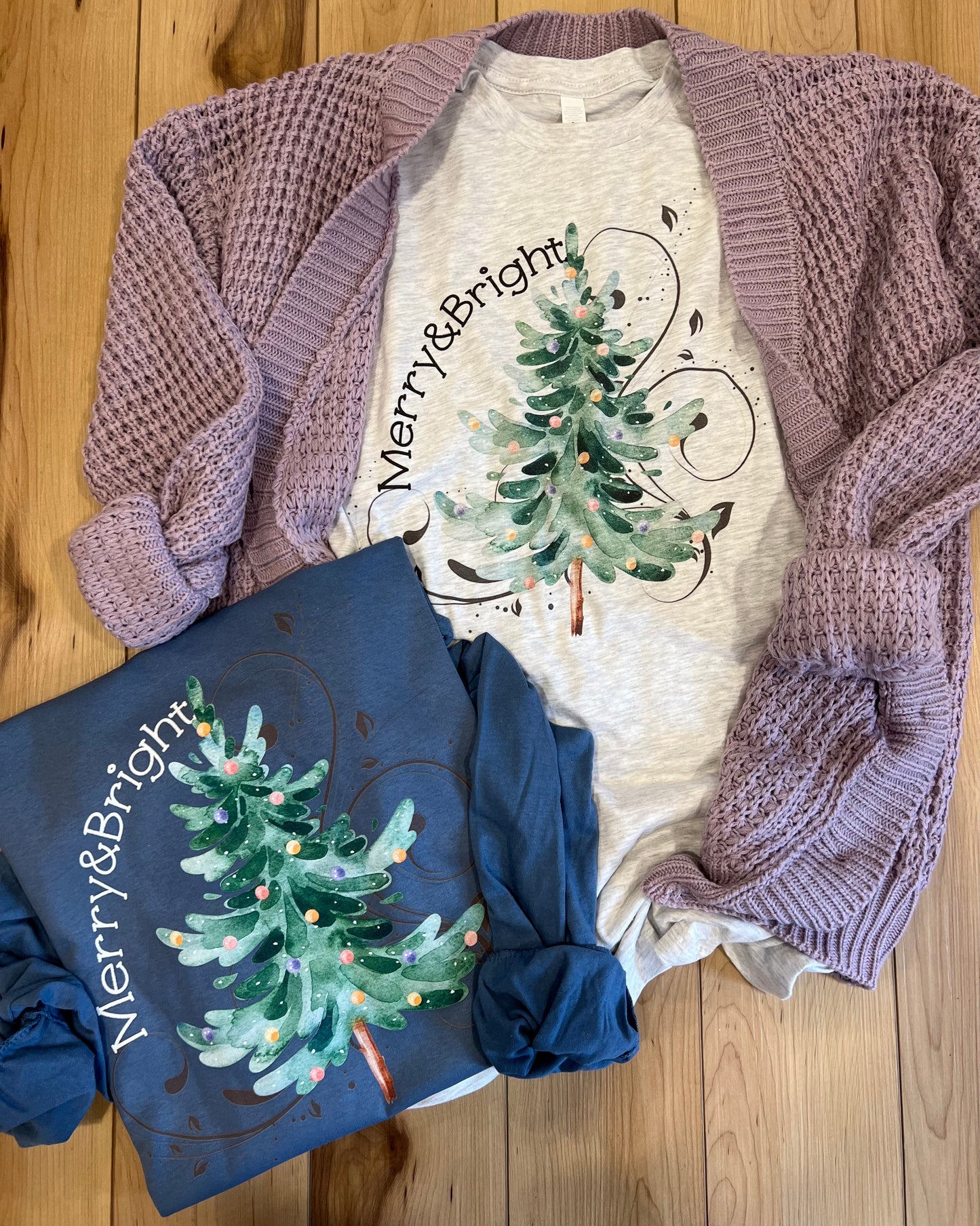Merry & Bright Pastel Tree - RTS XSmall Small Medium 2XLarge 3XLarge