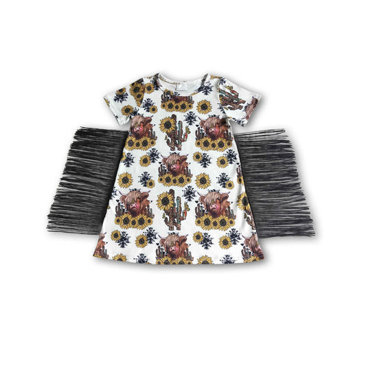 Pre-order Highland Cow Tassel Dress